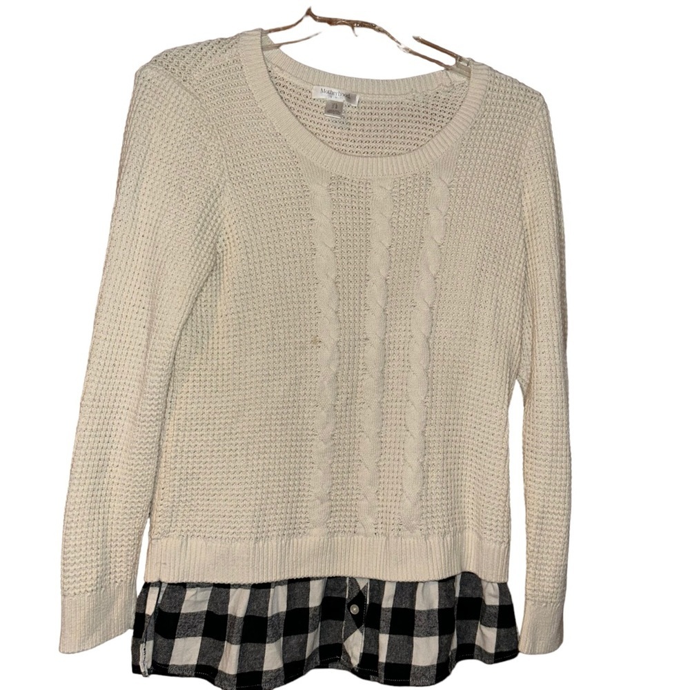 Motherhood maternity crewneck sweater size Large cozy